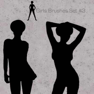 40+ Free Girls Silhouette Photoshop Brushes Download