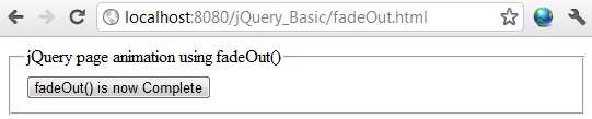 jQuery fadeOut() example
