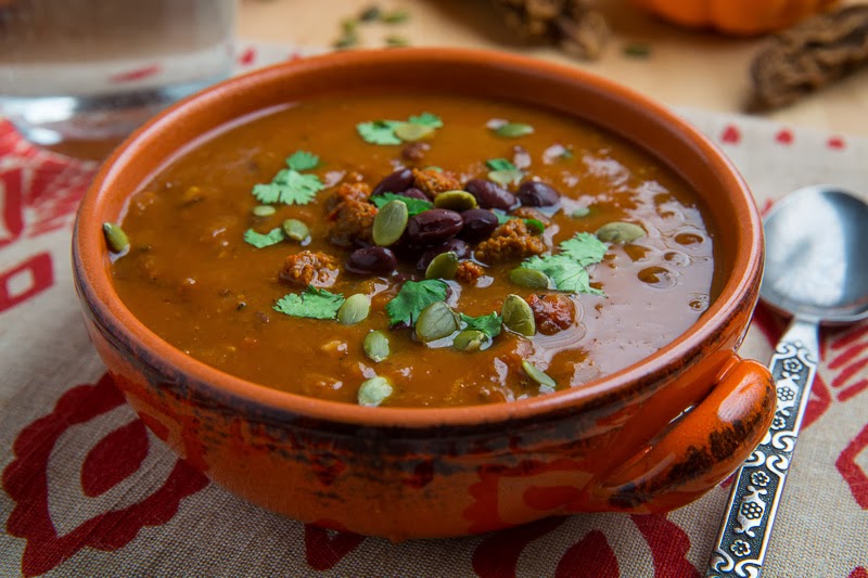 Pumpkin Chorizo and Black Bean Soup Pumpkin Chorizo and Black Bean Soup