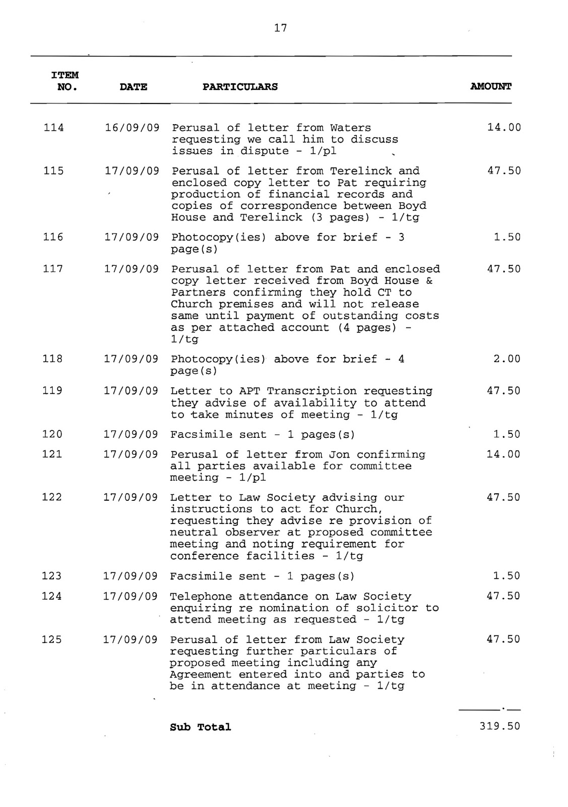 Filed Application for Assessment of Solicitor/Client Costs