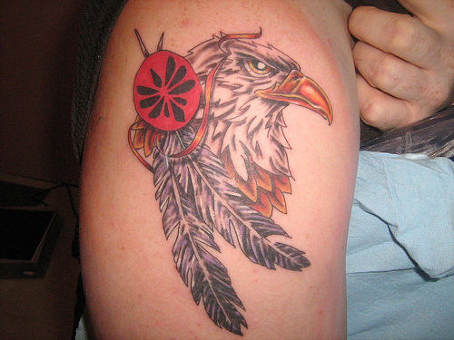 9. Eagle Feather Tattoos - wide 9