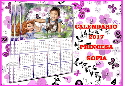 Calendário 2017 PSD & PNG Princesa Sofia Calendário 2017 PSD & PNG Princesa Sofia