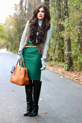 Falda y Botas de Moda Falda y Botas de Moda