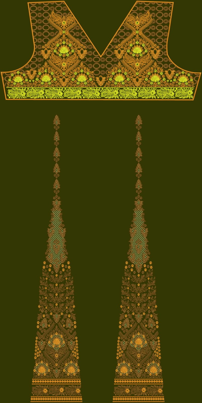 v shape neck design with lace