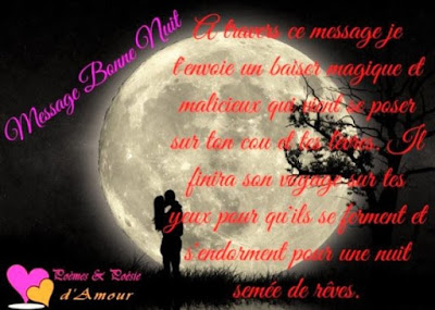 Image avec message de bonne nuit Message d'amour bonne nuit