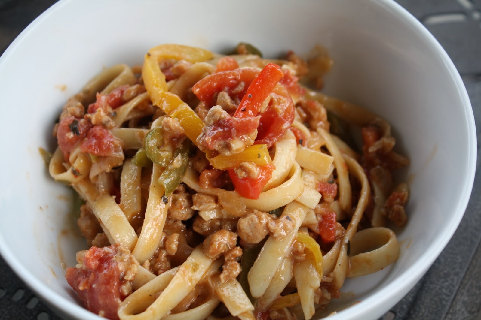 Jourdan Leigh in the kitchen Italian Drunken Noodles