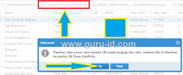 gambar cara unduh file dz calon peserta UN