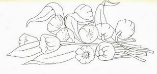 desenho de tulipas para pintar
