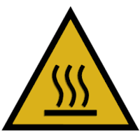 Hot Surface hazard sign