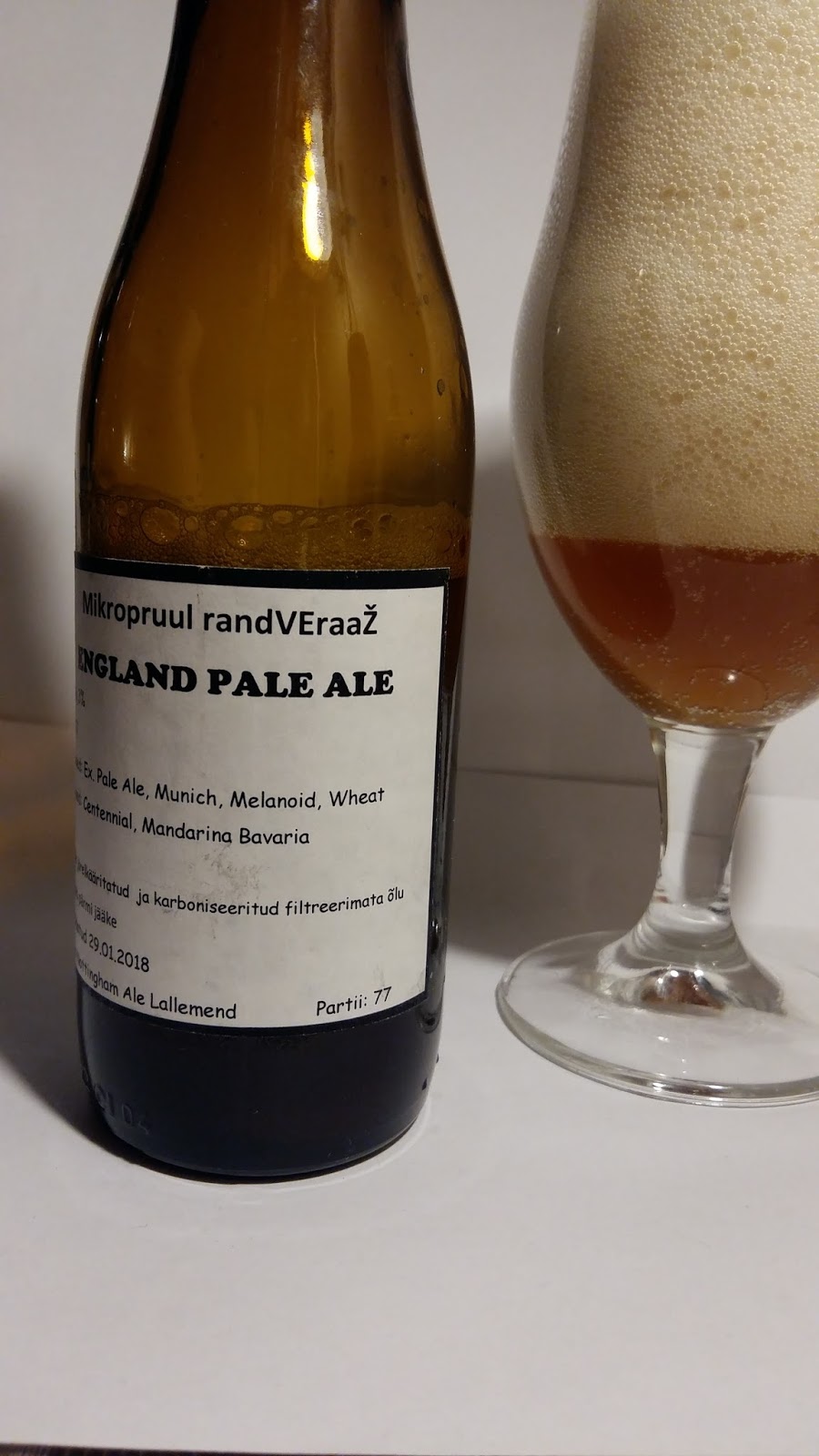 Gambrinuse õllepäevik England Pale Ale