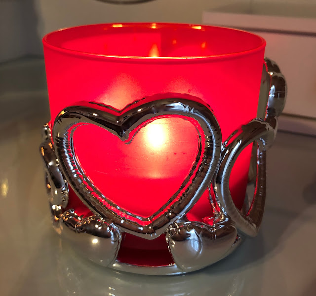 Love & Hearts 3Wick Candle Holder Review Bath & Body Works Blue