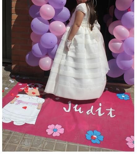 Diseño Alfombra personalizada para portal Primera Comunion Diseño Alfombra personalizada para portal Primera Comunion