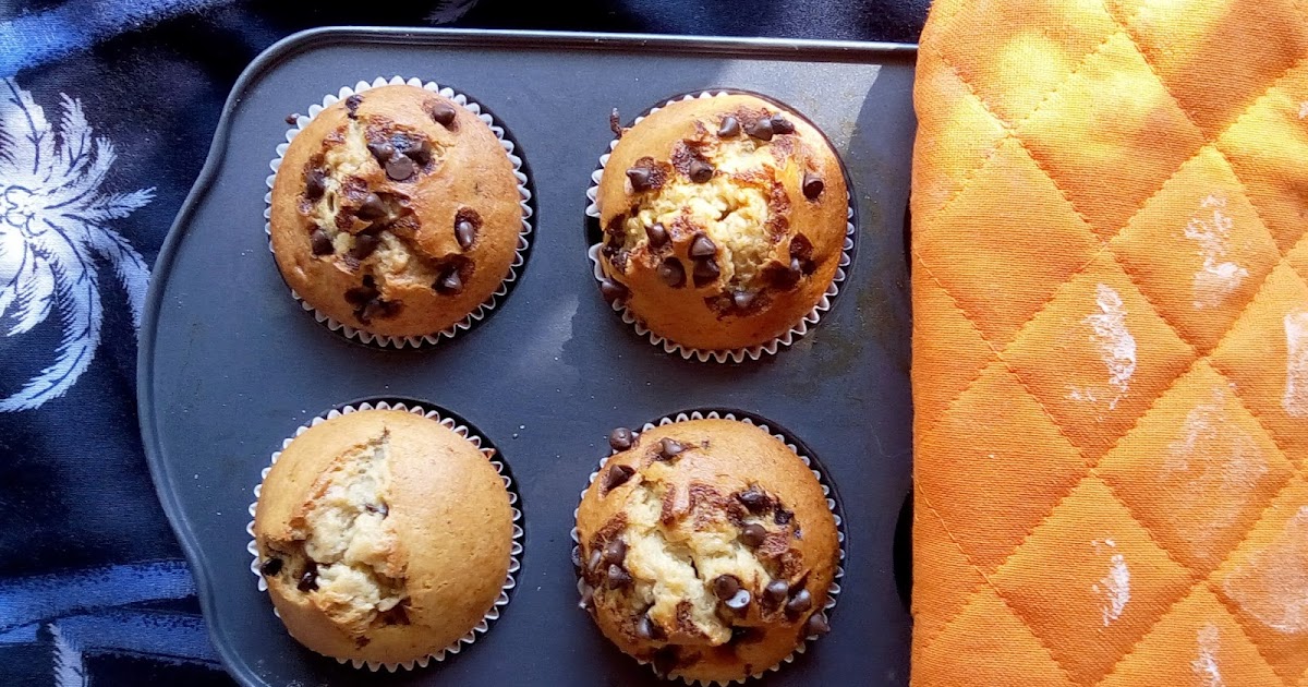 Delighted Baking BANANA CHOCO CHIP MUFFINS