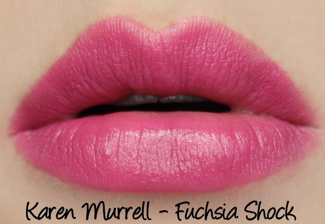 Karen Murrell Fuchsia Shock Lipstick Swatches & Review