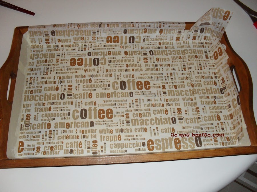 Decorar bandeja para el café