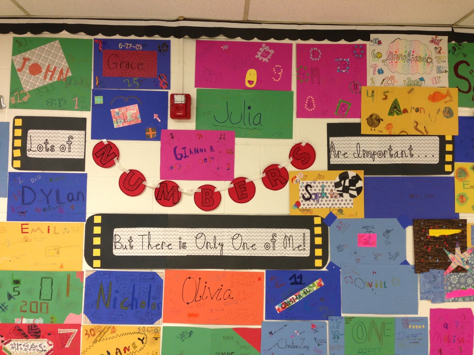 All For the Love of Teaching: Numbers in my Life : Open House Wall Display