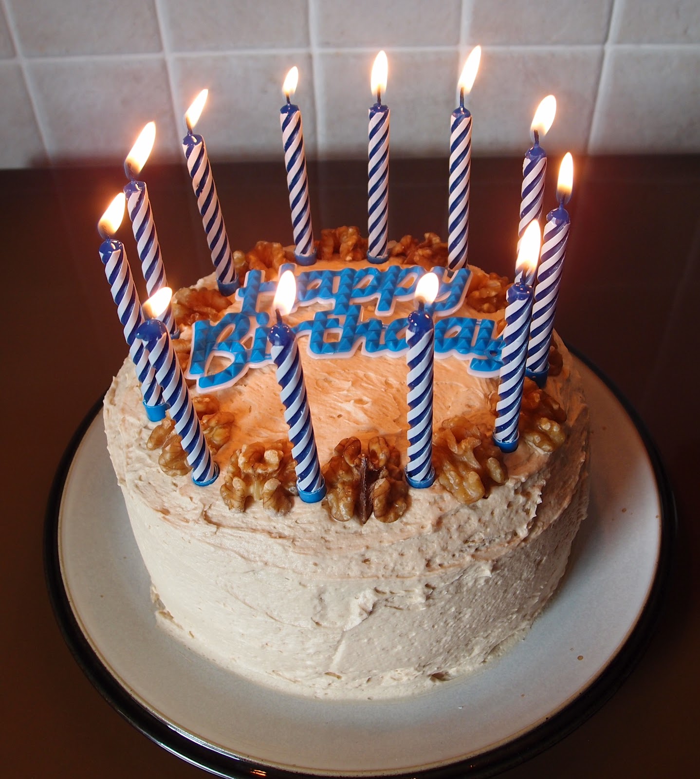 The Caked Crusader: Coffee and walnut cake – a birthday cake