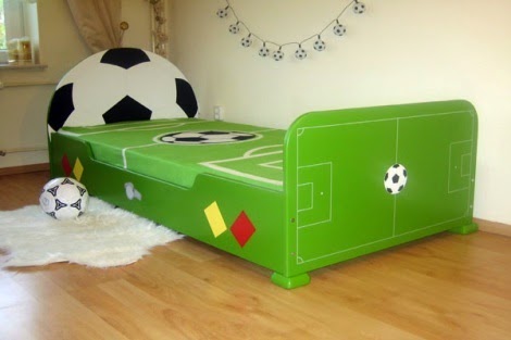 Cuartos tema fútbol colores en casa