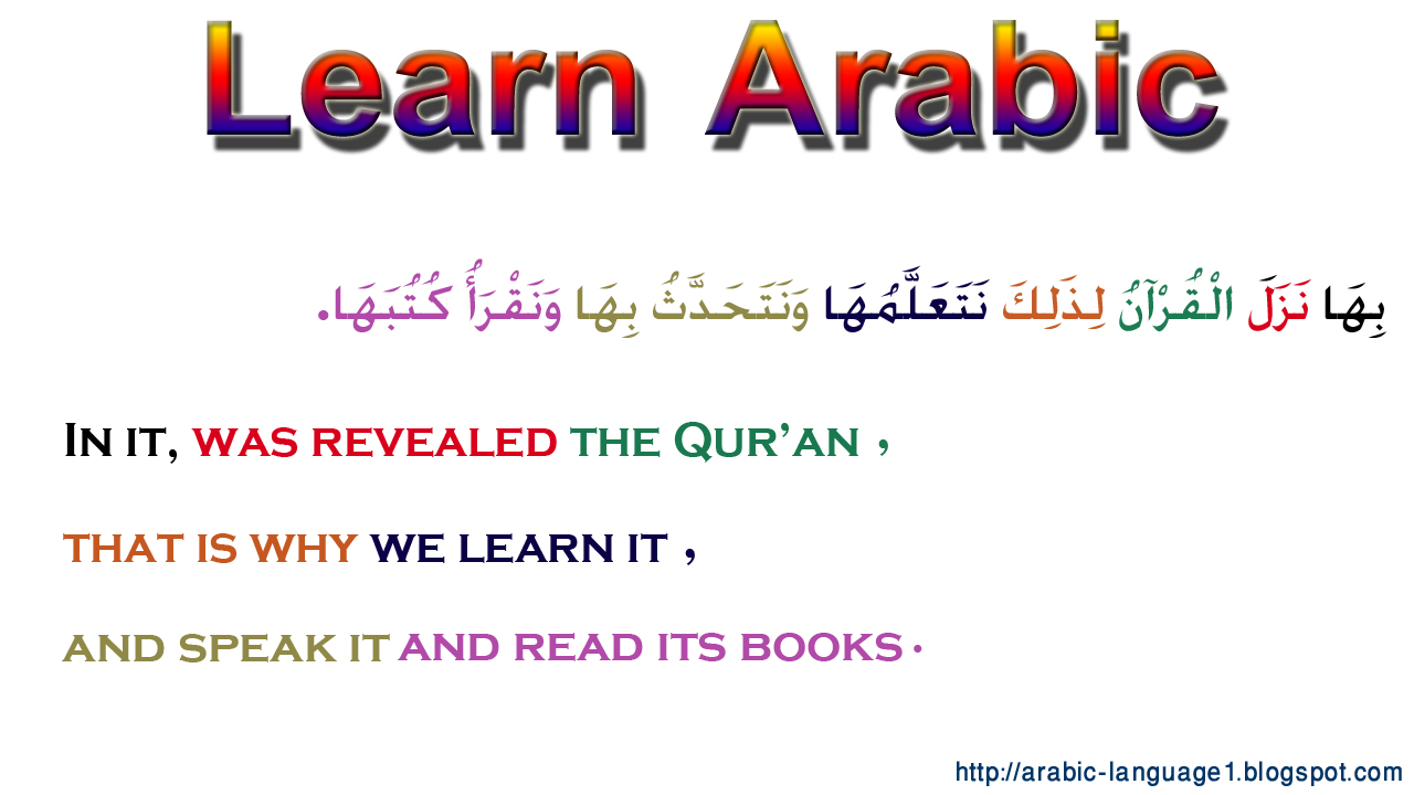 Practice Arabic: Exercise about Arabic Language