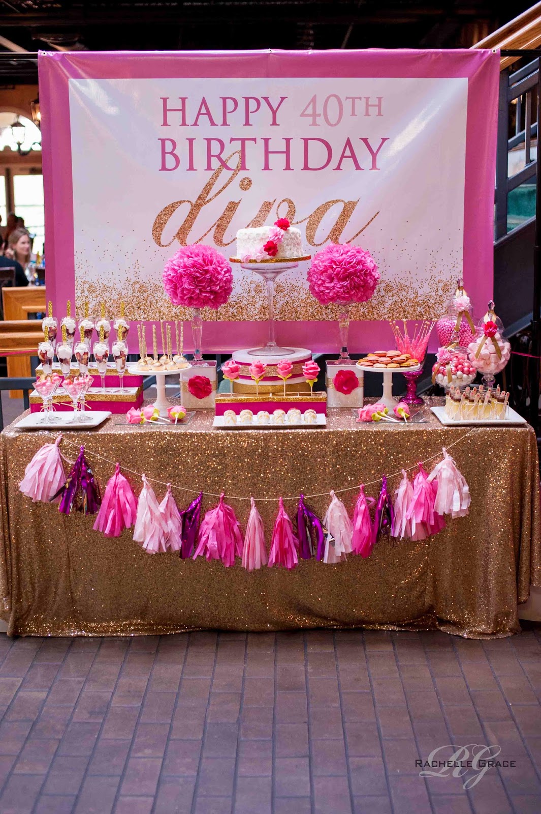 create-cook-capture-diva-pink-gold-40th-birthday-party