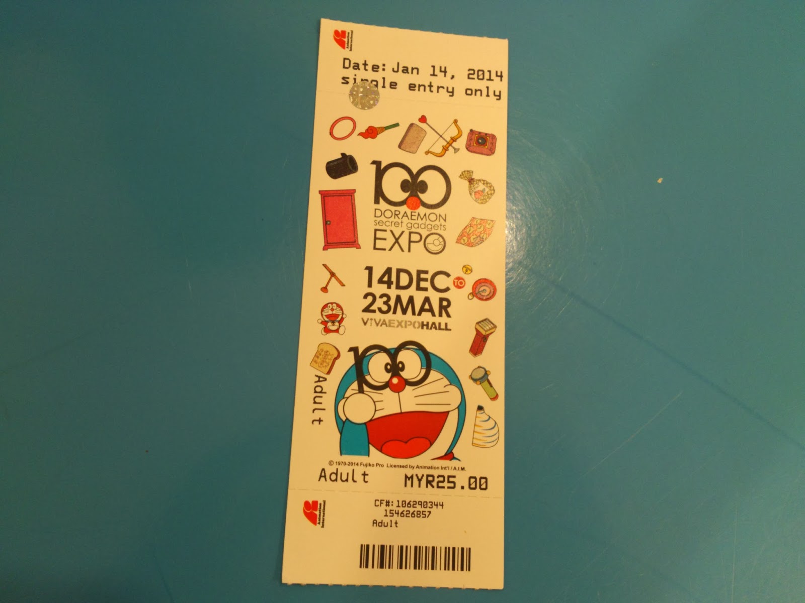 Doraemon Expo 2014 Ticket Doraemon Expo 2014 Ticket