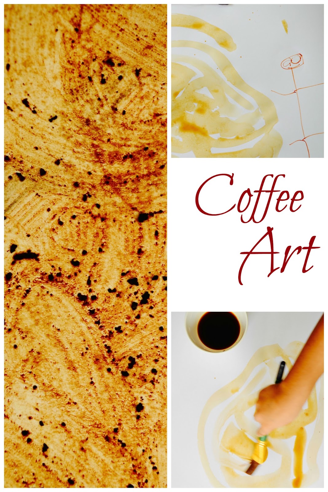 You can use so many everyday items to make art. Don't forget about coffee! It makes a gorgeous brown.