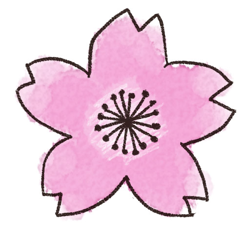 桜の花のイラスト ゆるかわいい無料イラスト素材集