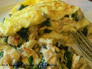 Creamy Chicken & Garden Vegetable Omelet Recipe