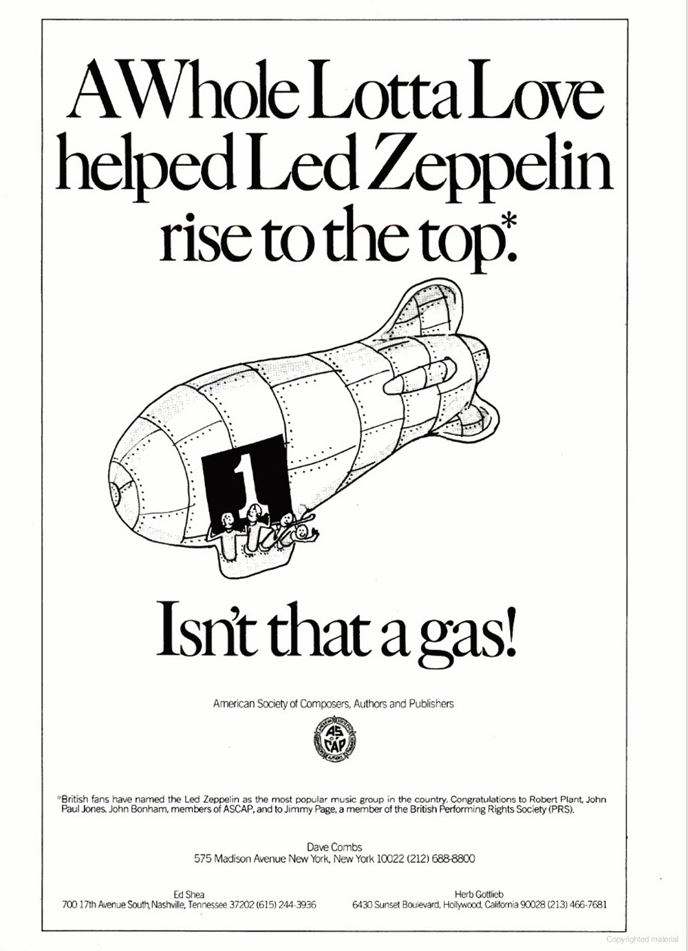 Rock & Roll Newspaper Press History Led Zeppelin Billboard Magazine