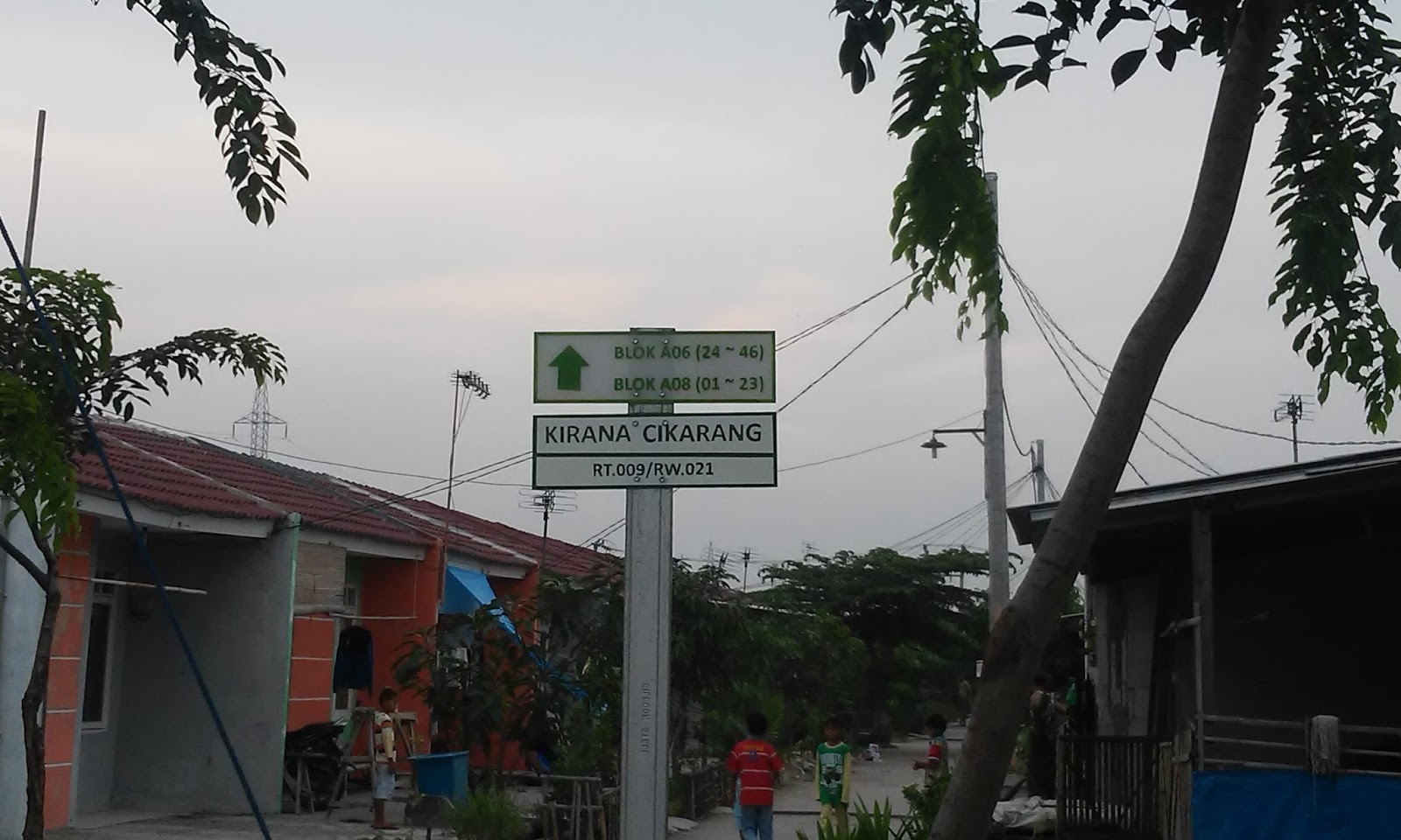 Papan Nama Blok Kirana Cikarang RT 009 RW 021 Blok A