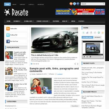 Rasate blog template. template image slider blog. magazine blogger template style. wordpress theme to blogger. template blog 3 column