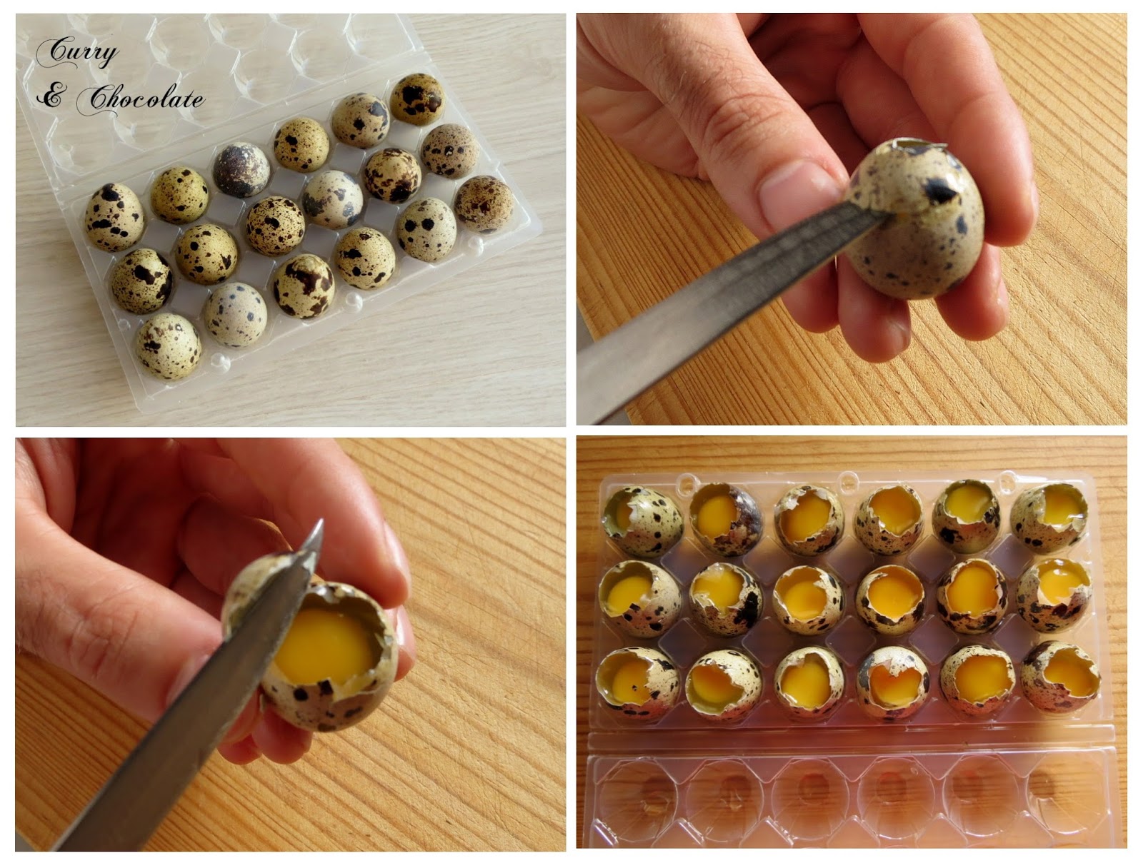 Huevos de codorniz - cómo abrirlos y prepararlos