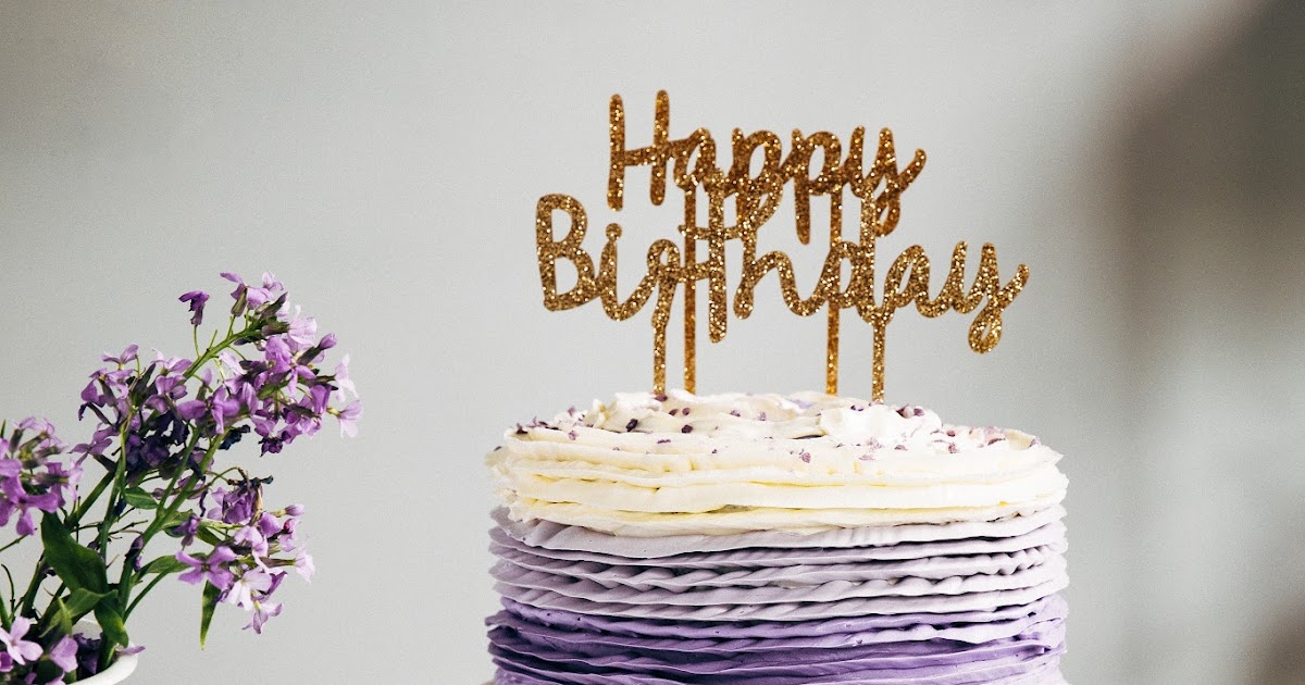 30th birthday chocolate cake with lavender ruffle frosting Kitchenaid