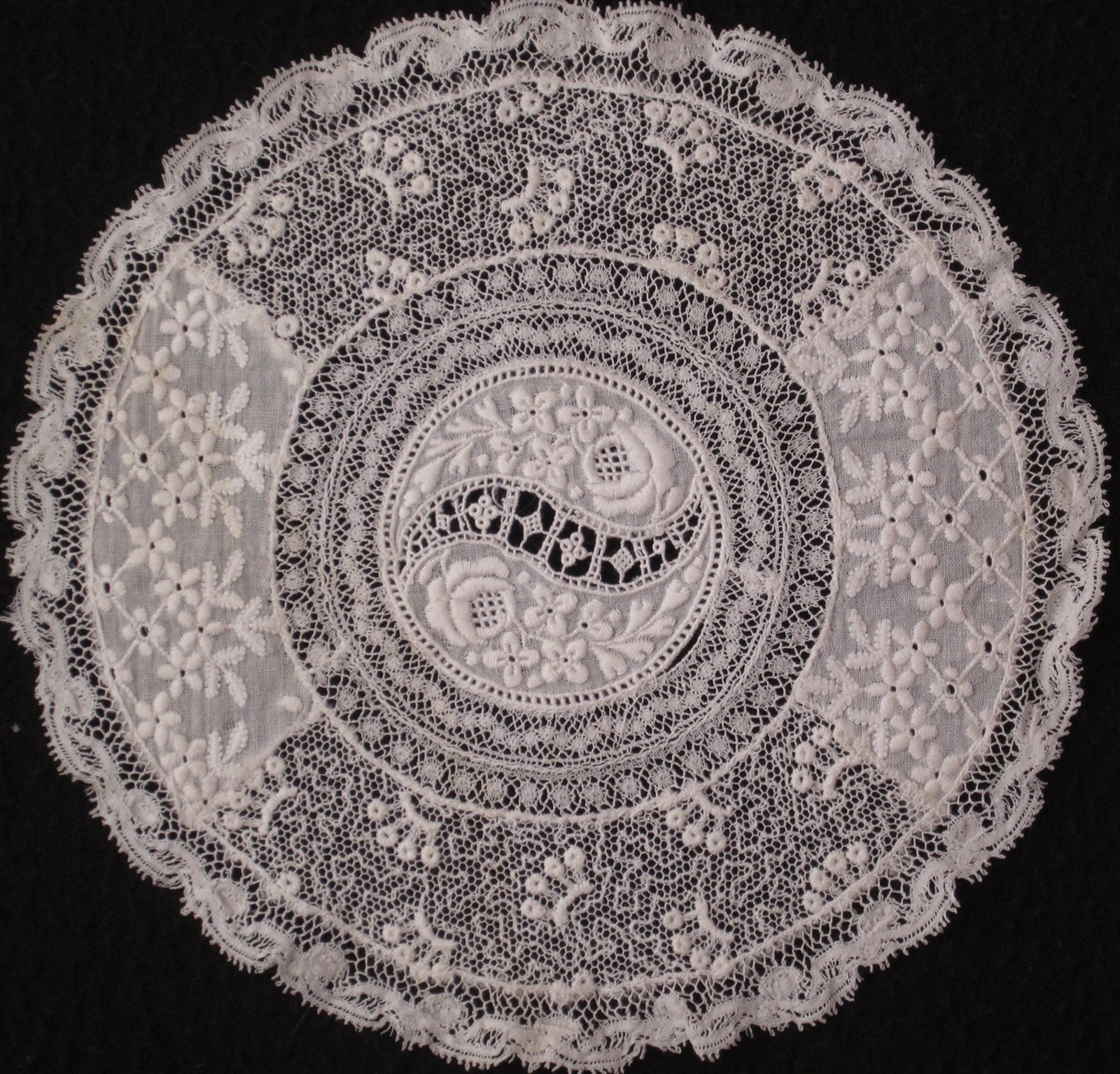 Lyn's Needlecase Hand Embroidered Doilies from Greece