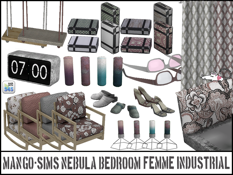 My Sims 4 Blog Mango Sims Nebula Bedroom Oms Sophia Mattress And