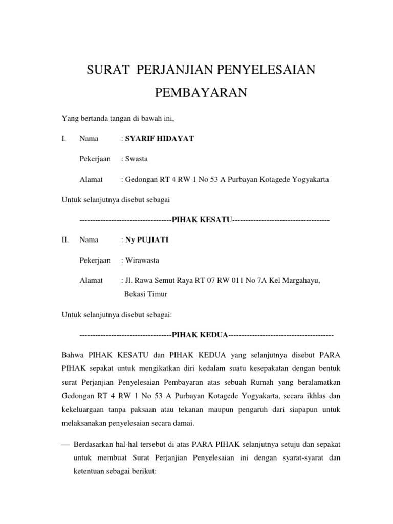 Contoh Format Surat Penagihan Hutang Atau Pemberitahuan