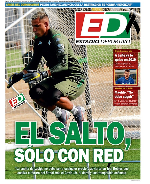 Betis, Estadio Deportivo: "El salto, sólo con red"