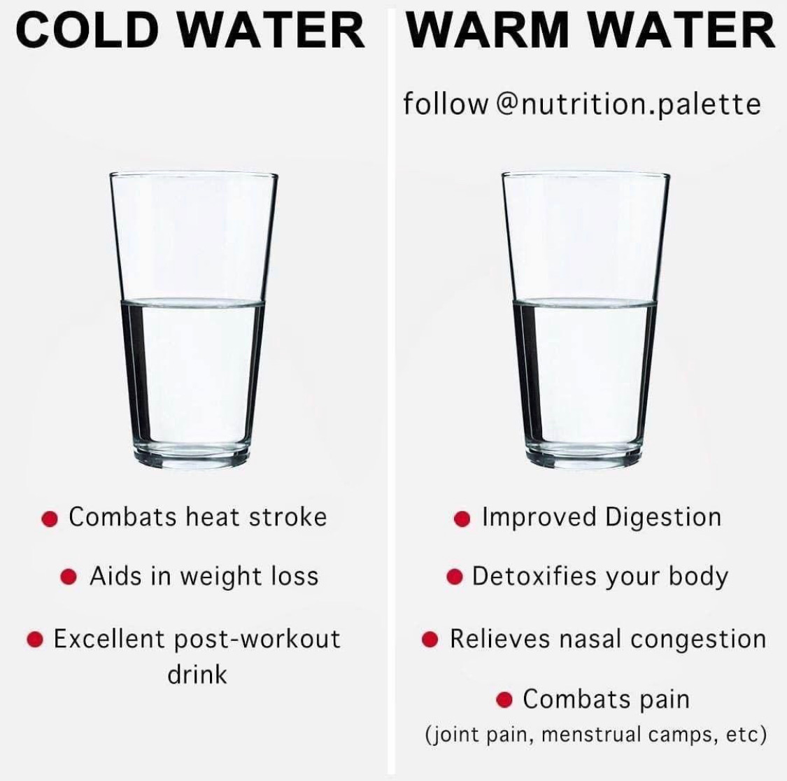 Cold vs Warm Water
