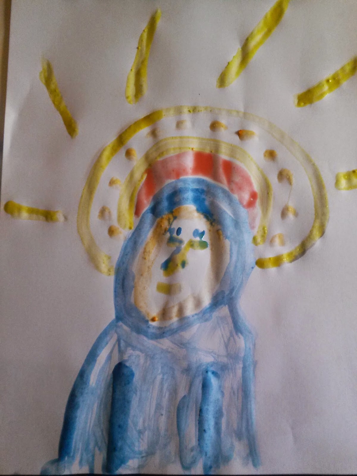 Sunshine Homeschool Art Class Egg yolk paint paintings inspired by