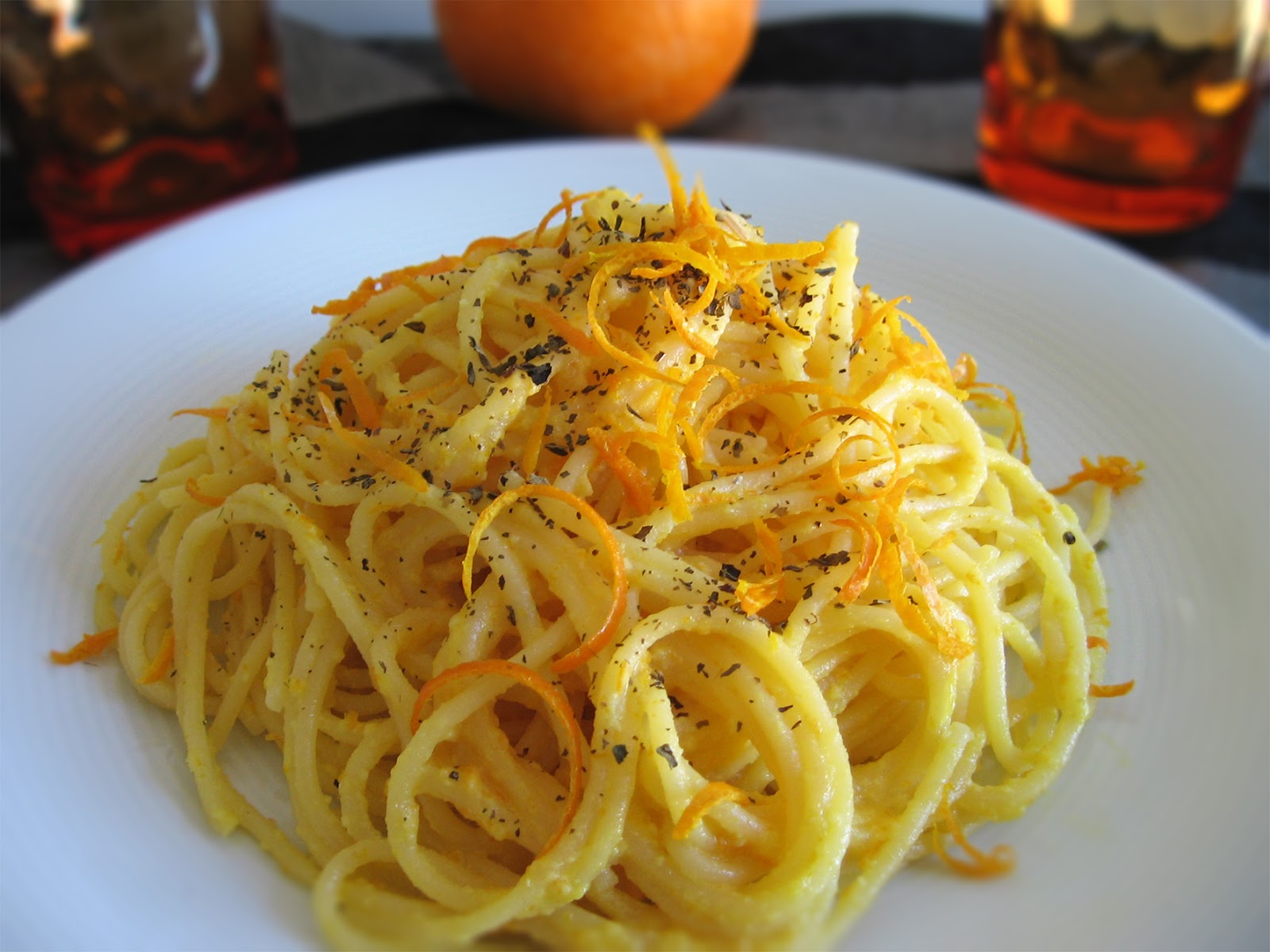 Recetas Originales Pasta con salsa de naranja y queso (receta italiana