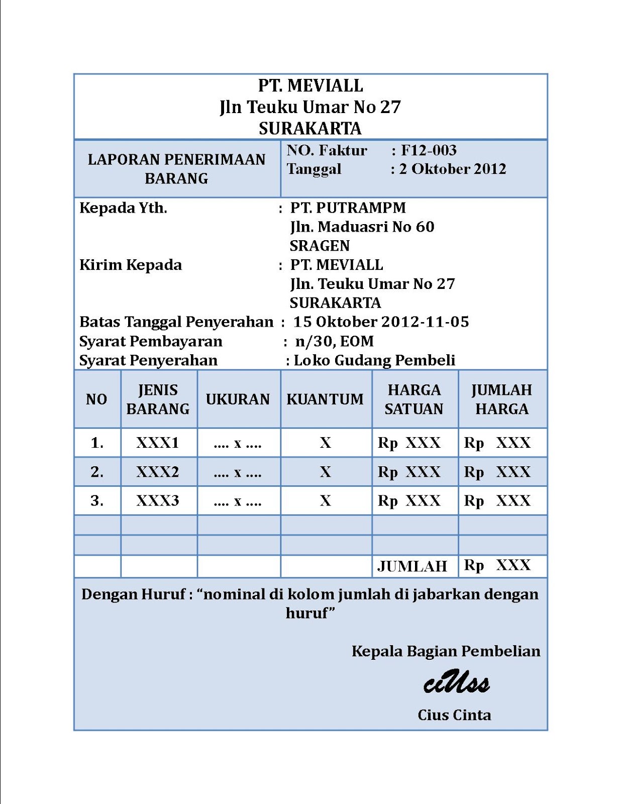 akuntansi puna 'na MEVI: Laporan Penerimaan Barang & Jurnal ...