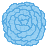 お花紙のイラスト（青）