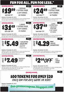 Free Printable Chuck E Cheese Coupons Free Printable Chuck E Cheese Coupons