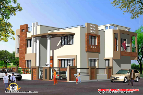 India house design - Elevation - 3200 Sq.Ft.