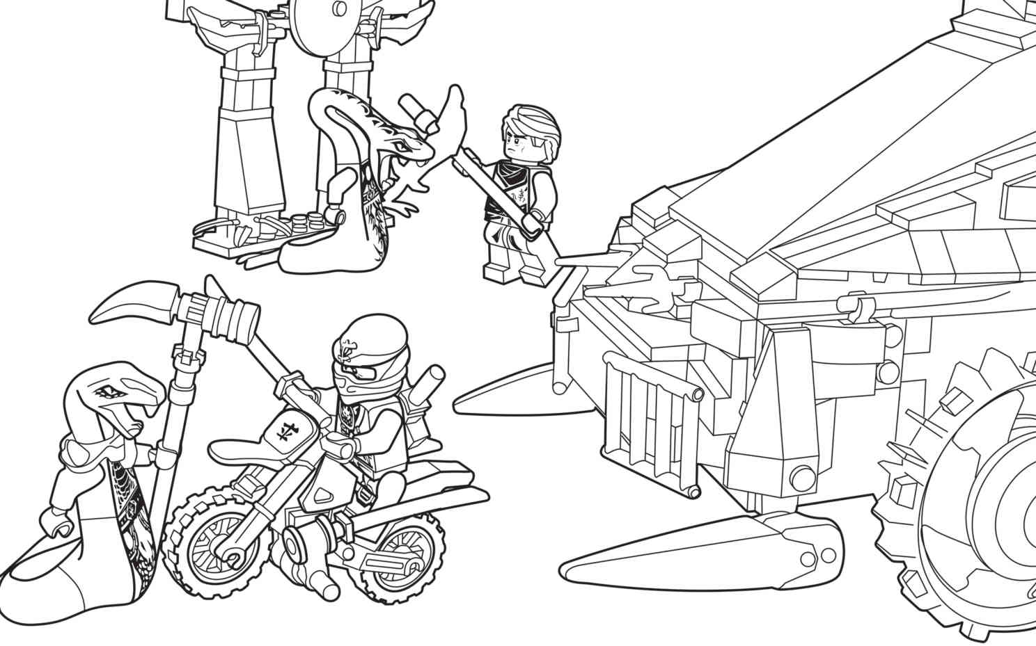 Coloriage serpent ninjago - Fonds d'écran HD