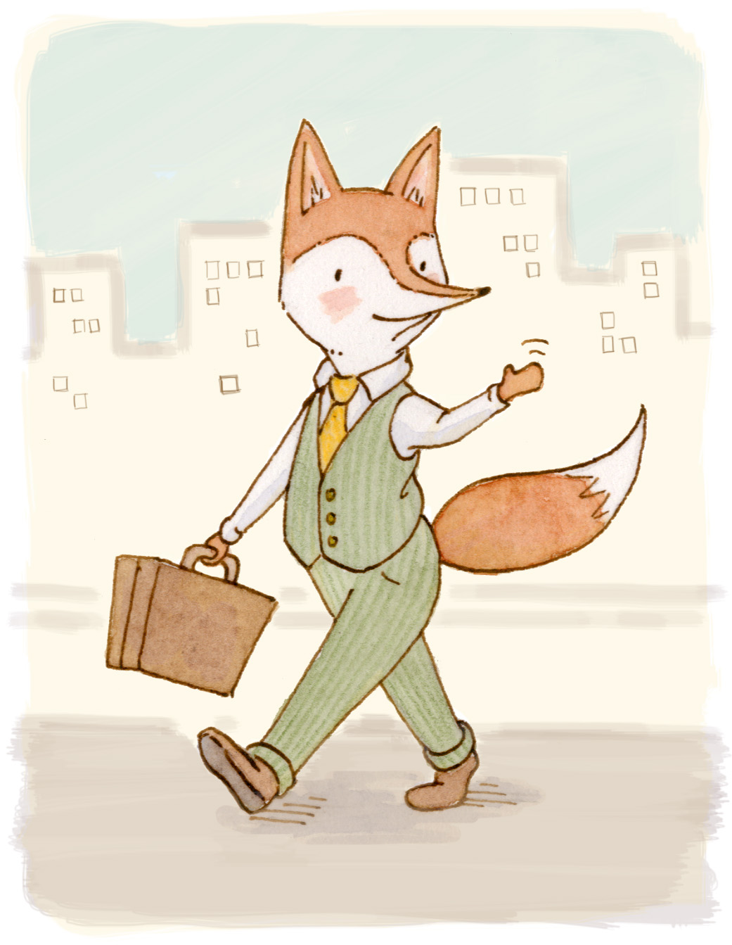 Счастливая лиса. Friendly Fox. P fox