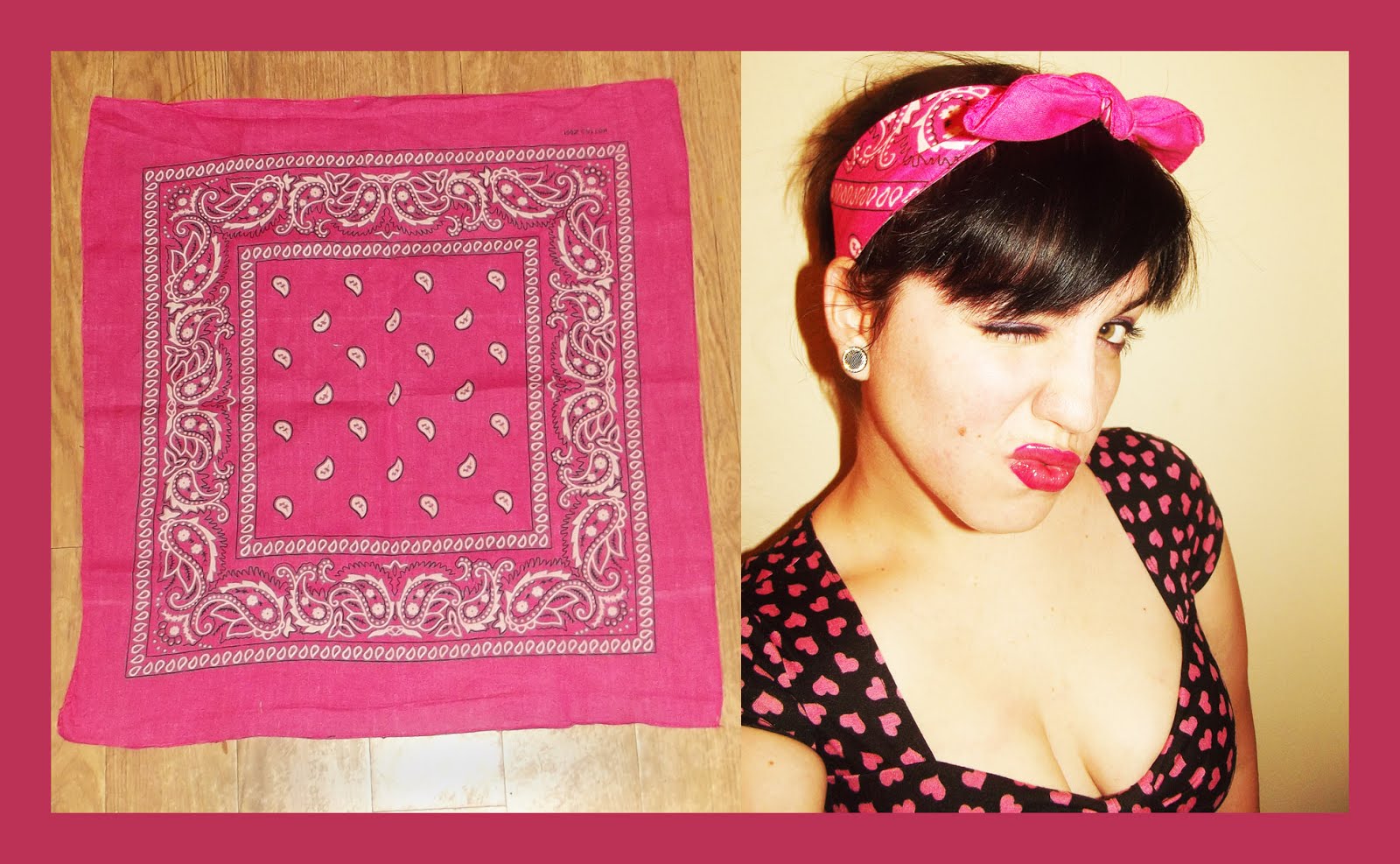 The Psycho Dame behind Poofhawk Clothing Bandana to Rockabilly Hair Wrap Sewing Tutorial