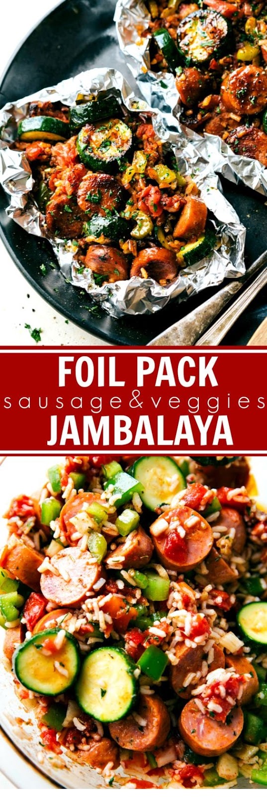 Tin Foil Sausage And Veggies Jambalaya