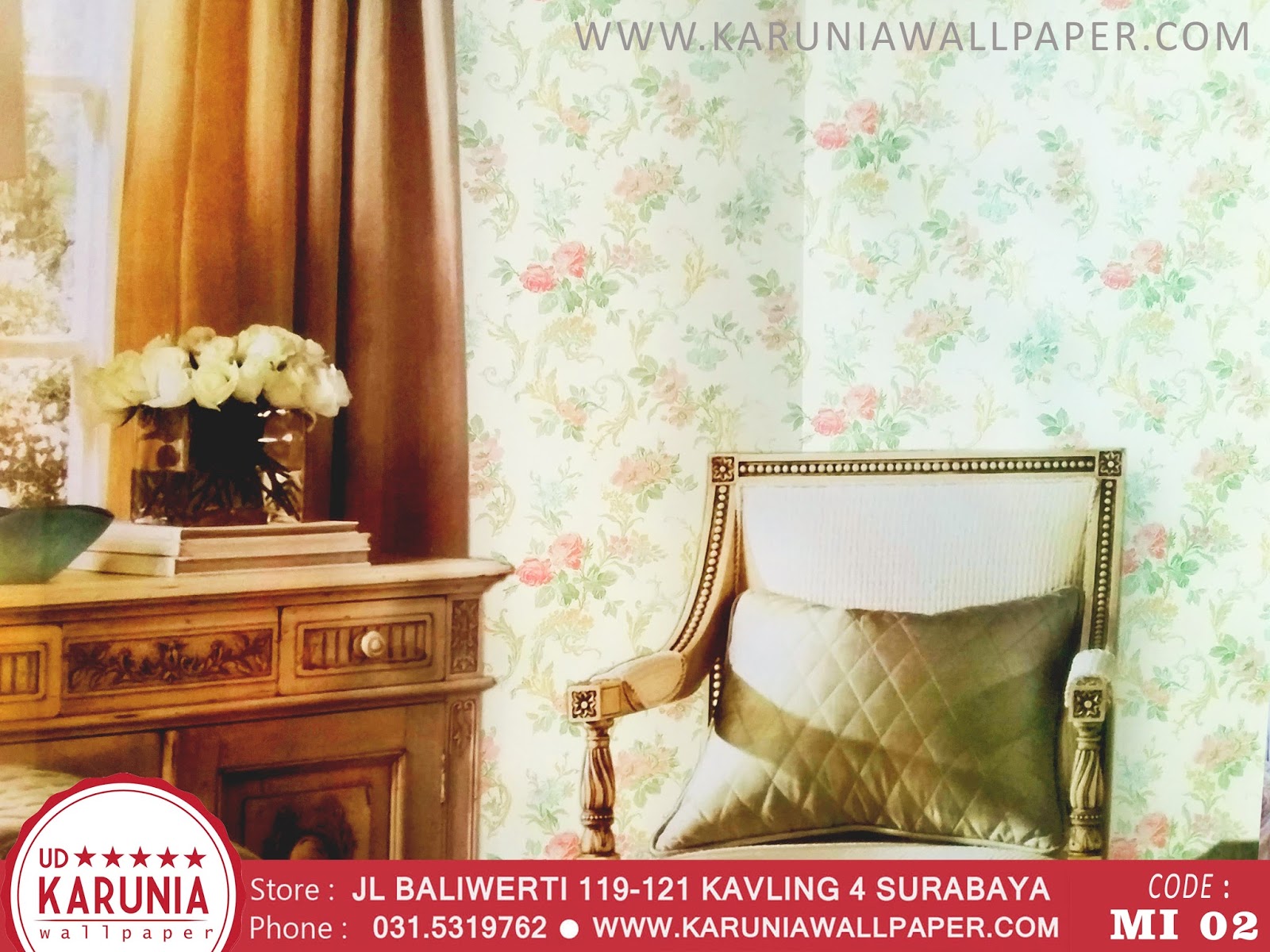 jual wallpaper dinding shabby chic