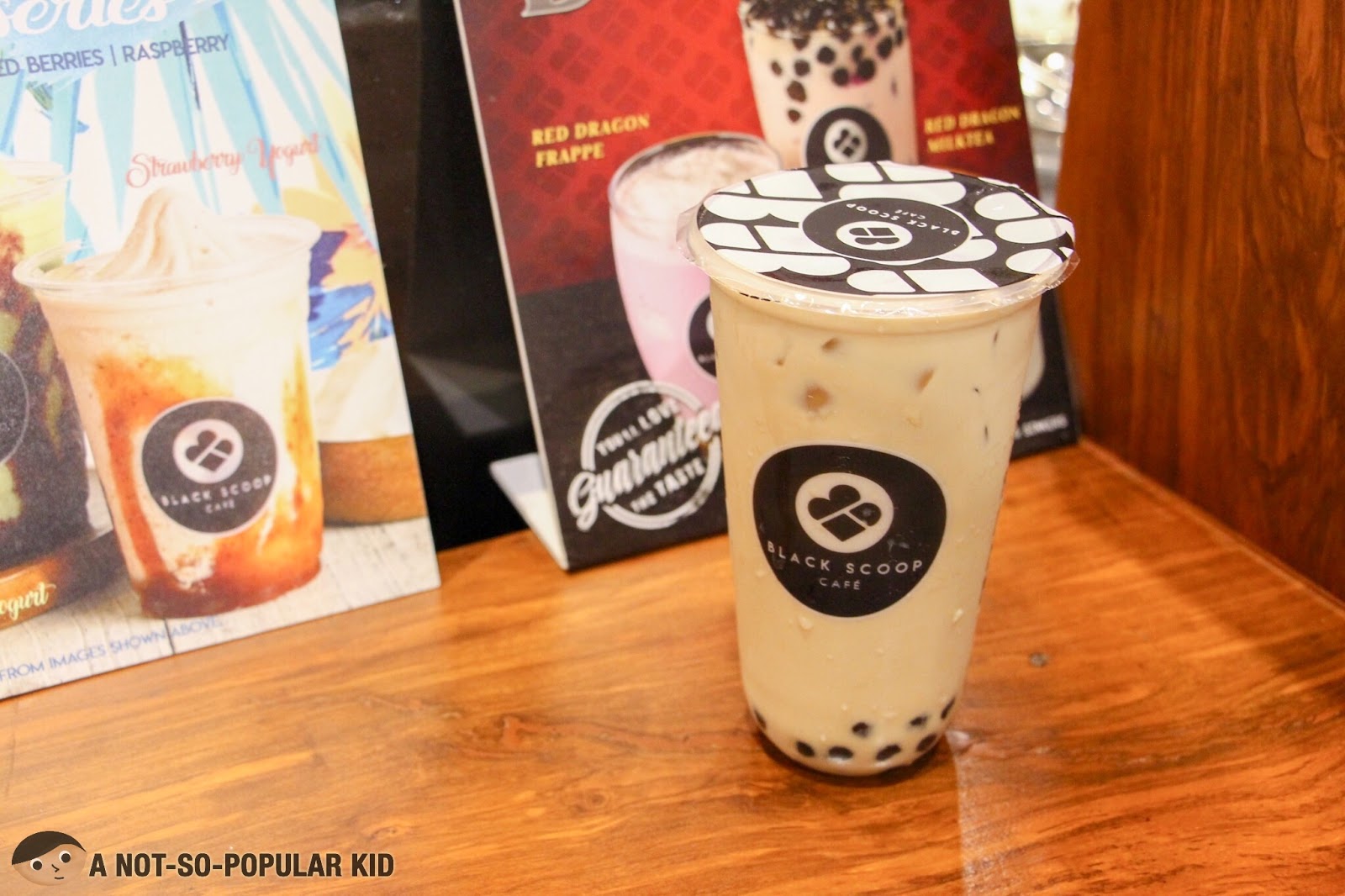 Black Scoop Cafe's Milk Tea in UN Square, Manila A NotSoPopular Kid